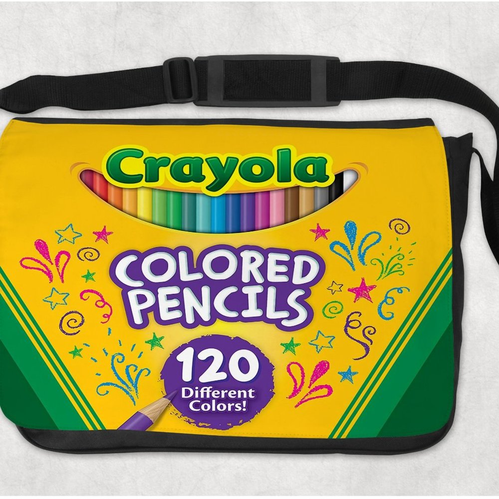 Teacher's Crayon Color Pencil Design Adjustable Strap Shoulder Messenger Bag